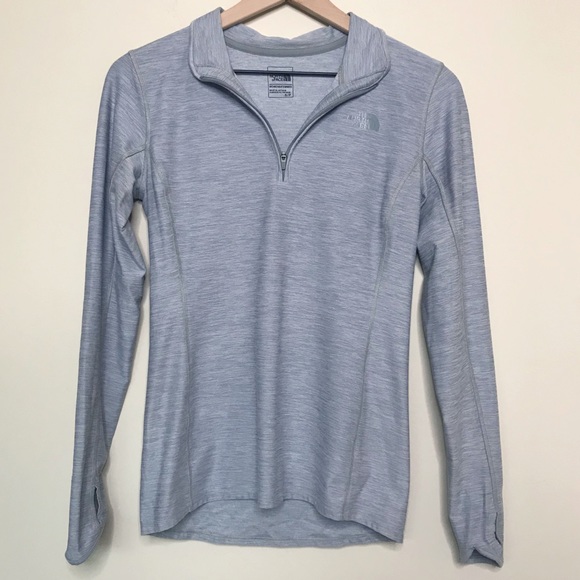 The North Face Tops - The North Face Grey Quarter Zip Pullover
